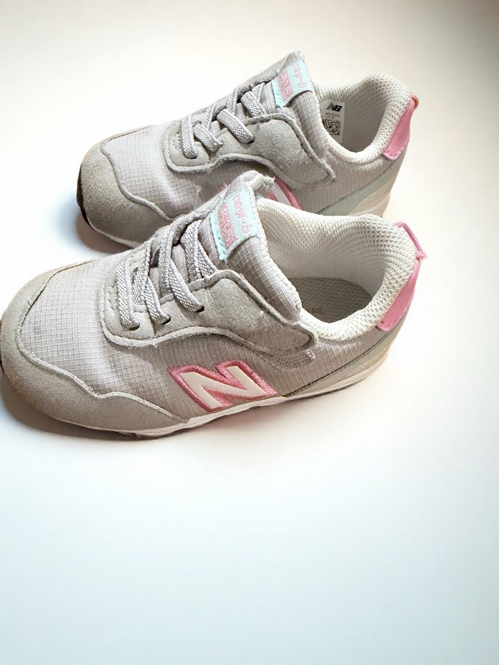 New Balance 515 NEW-B Hook & Loop Toddler Girls Sneakers Gray Pink Mint Size 6 - Picture 4 of 7